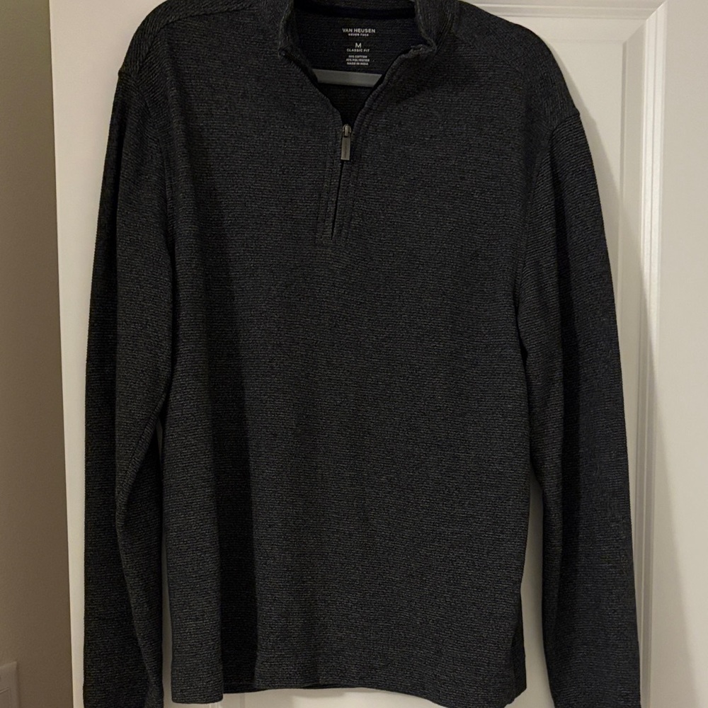Van Heusen Charcoal Zip-Up Sweater